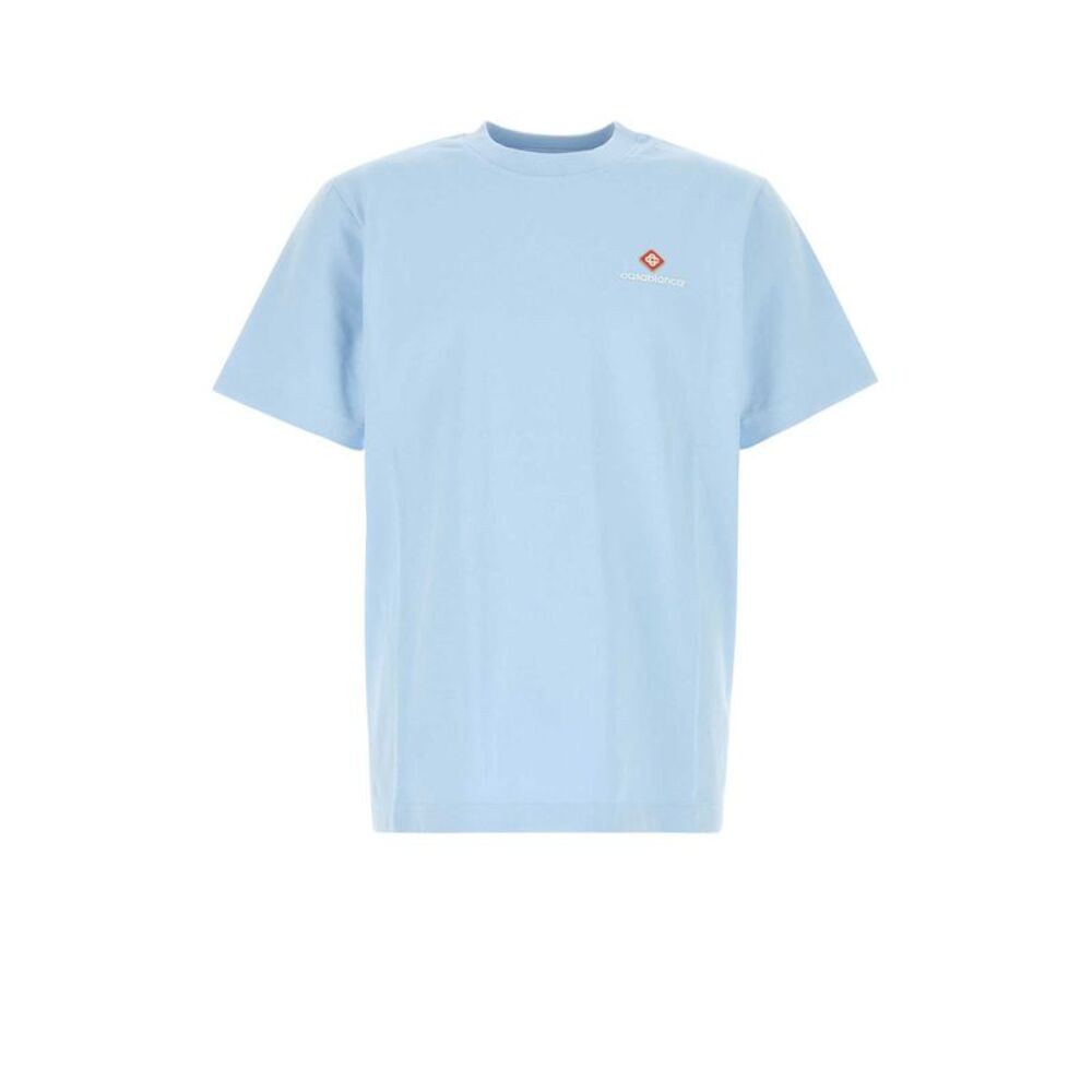 Casablanca Men Light-Blue Cotton T-Shirt